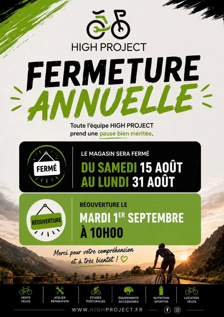 Ancienne affiche de fermeture annuelle